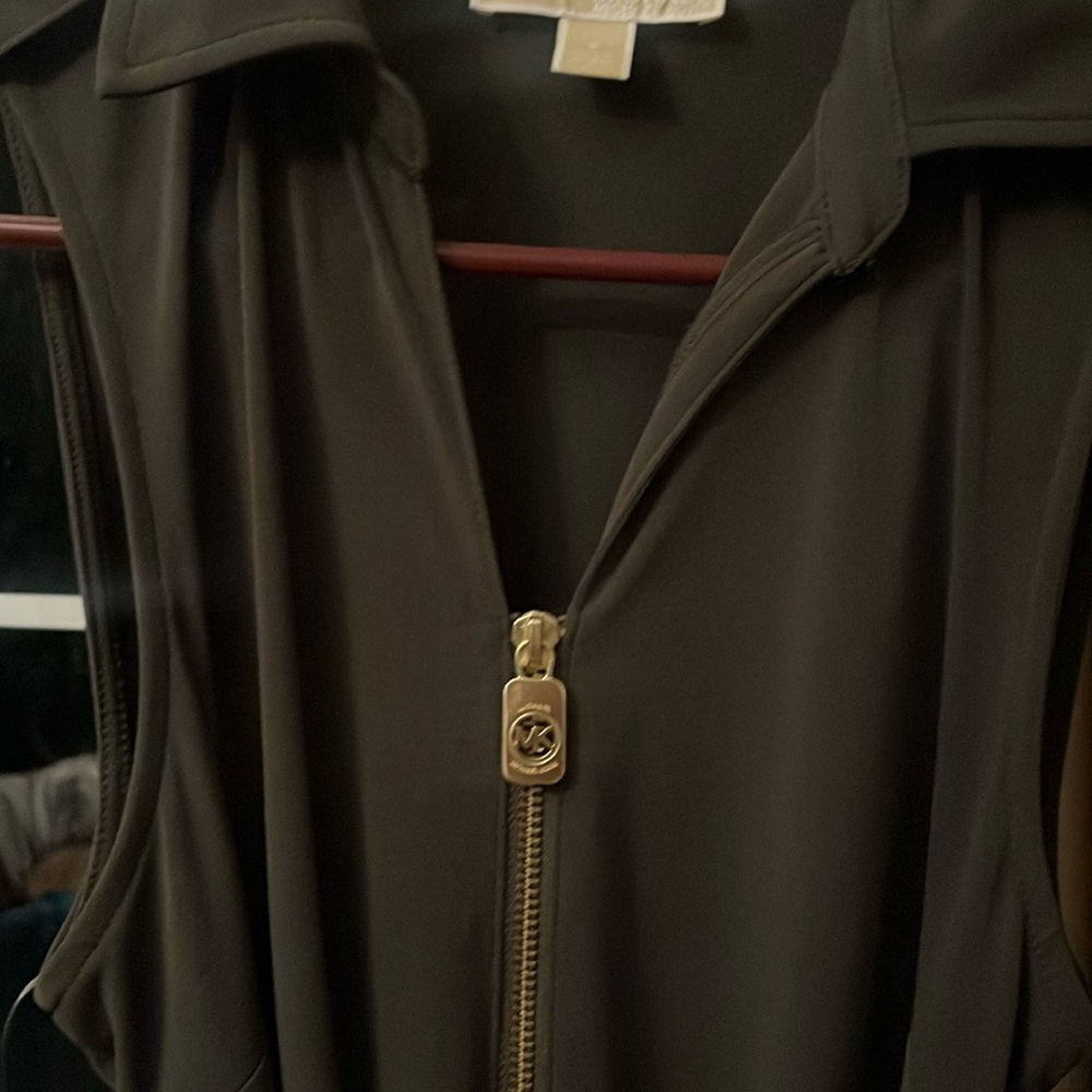 Michael Kors sleepless, dark, green dress